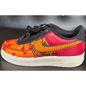 Nike Air Force 1 Low Chinese New Year Brocade Floral Red Orange Youth 5Y